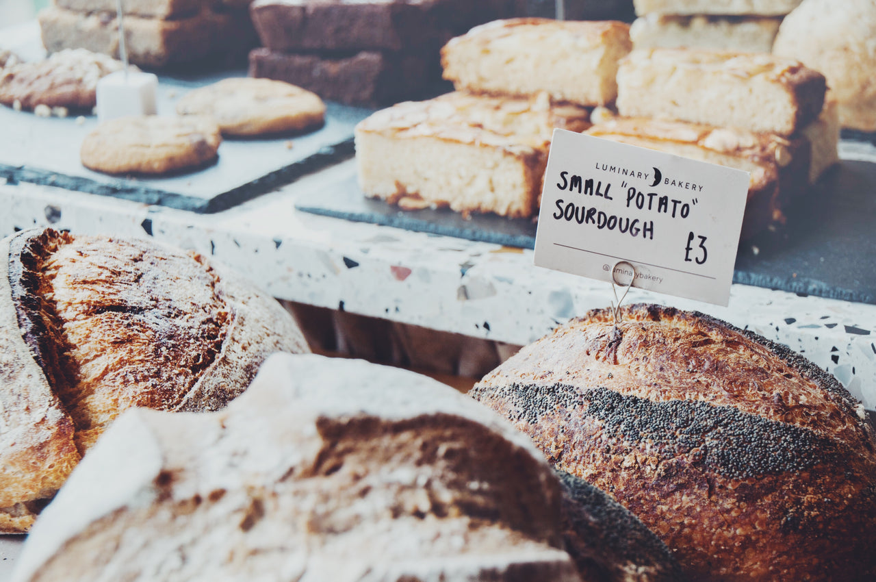 Luminary bakes in a Cafe Window