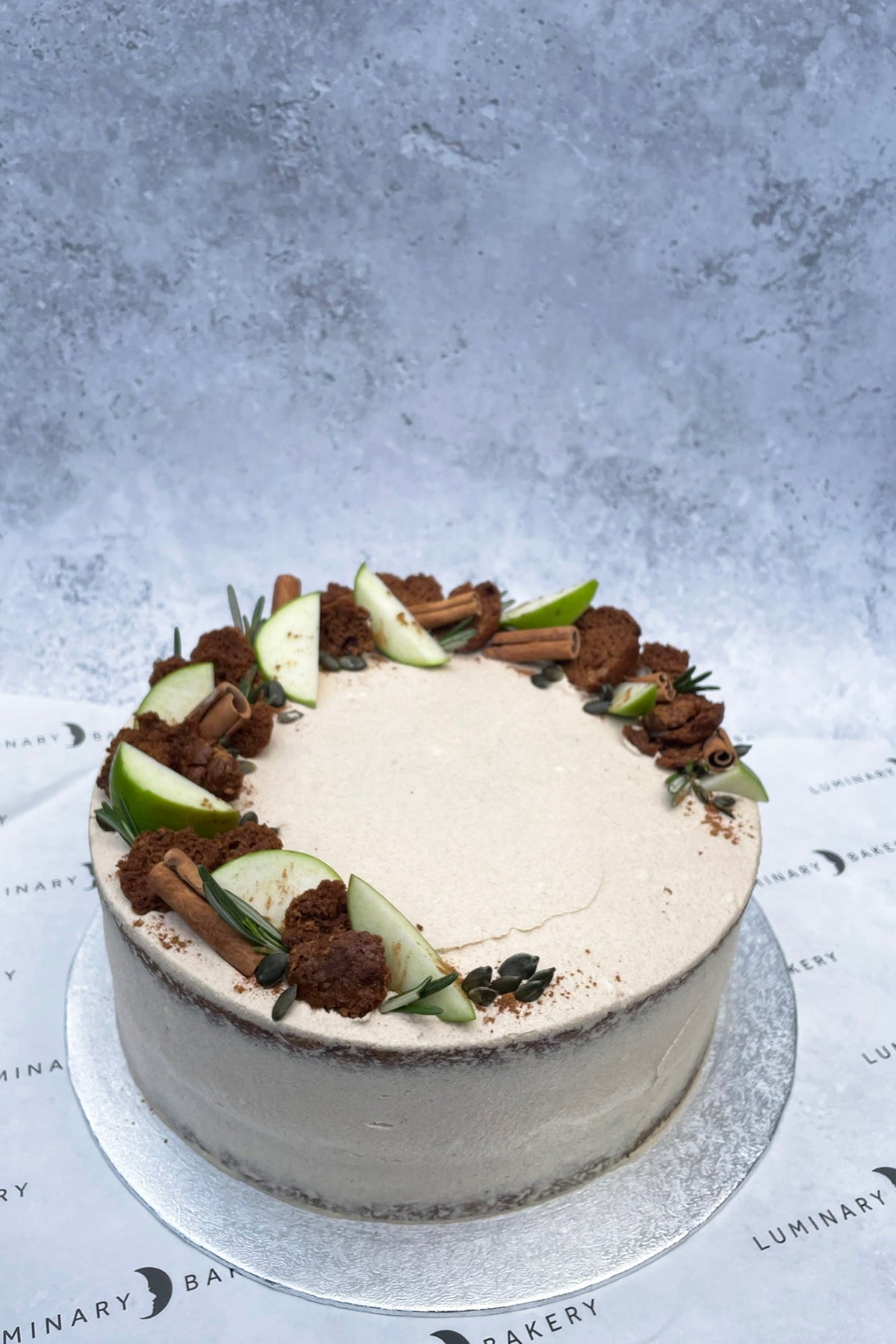 Spiced Apple & Cinnamon Celebration Cake [Plant Based]