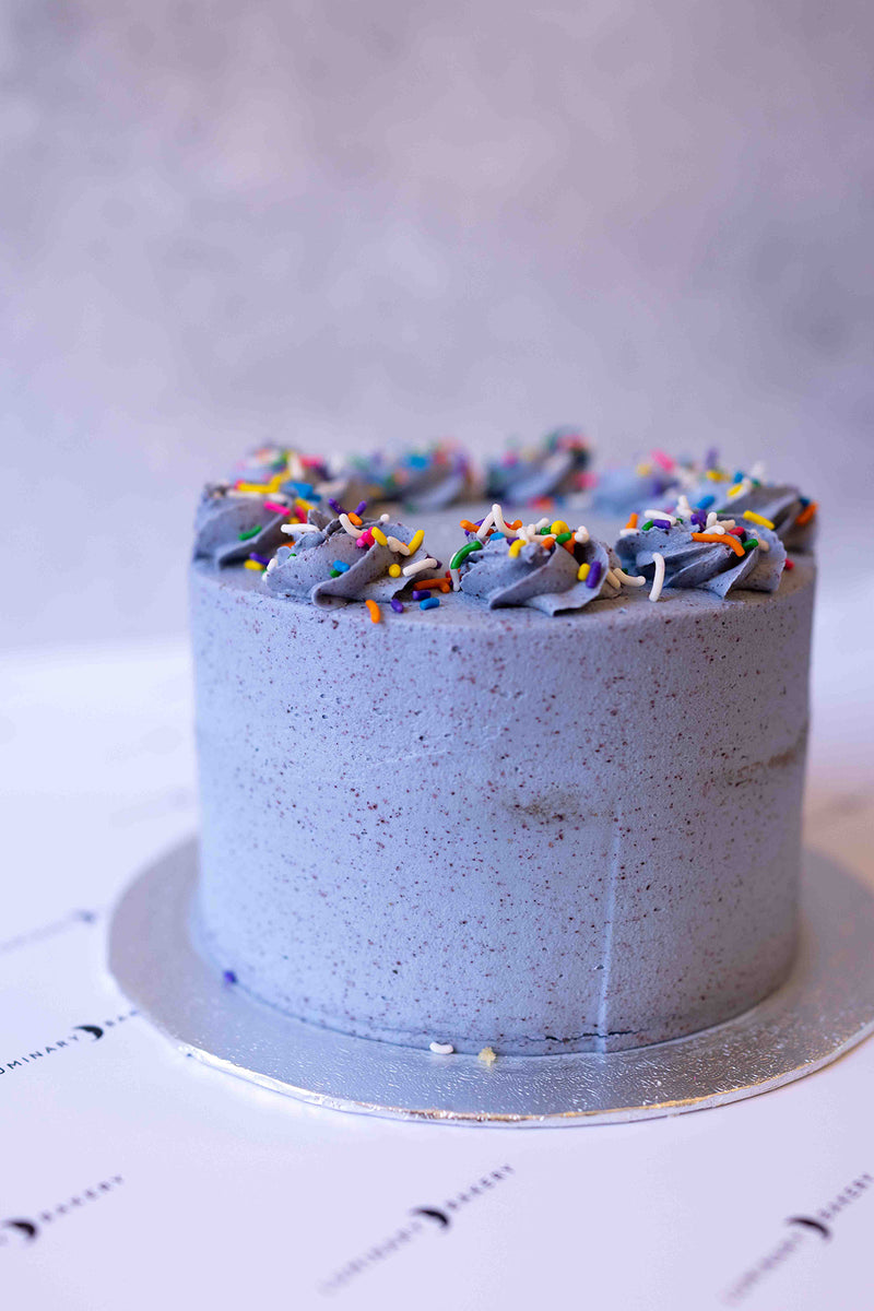 Blue Vanilla Buttercream Birthday Cake