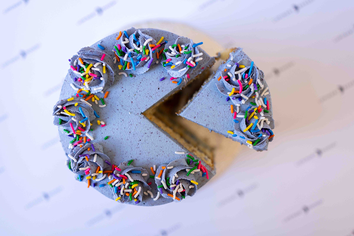 Blue Buttercream Birthday Cake
