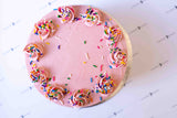 Pink Chocolate Buttercream Birthday Cake