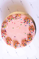 Pink Chocolate Buttercream Birthday Cake