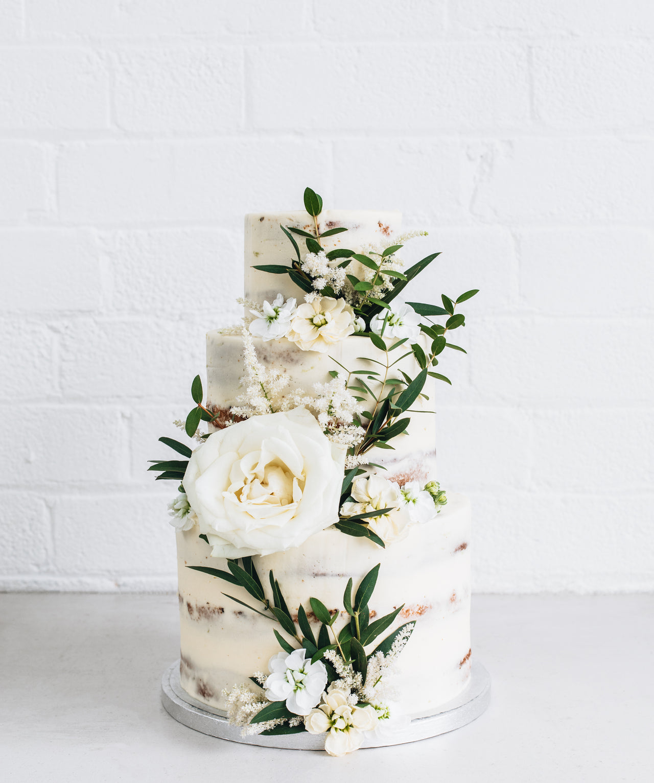 Three Tier Beautiful Bloom Wedding Cake