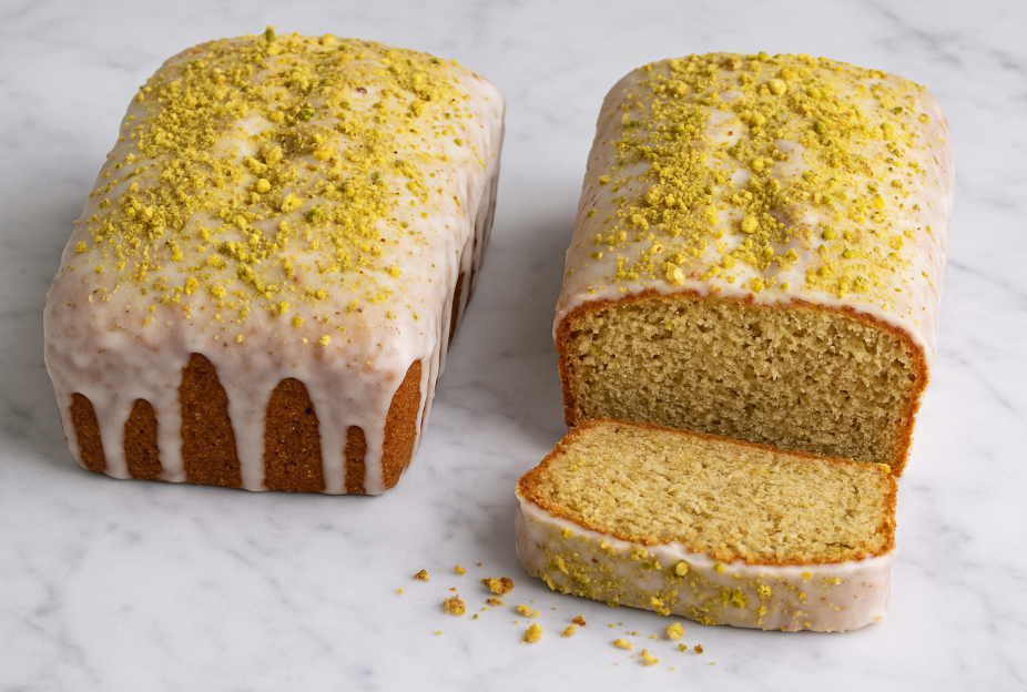Lime and Pistachio Loaf Cake