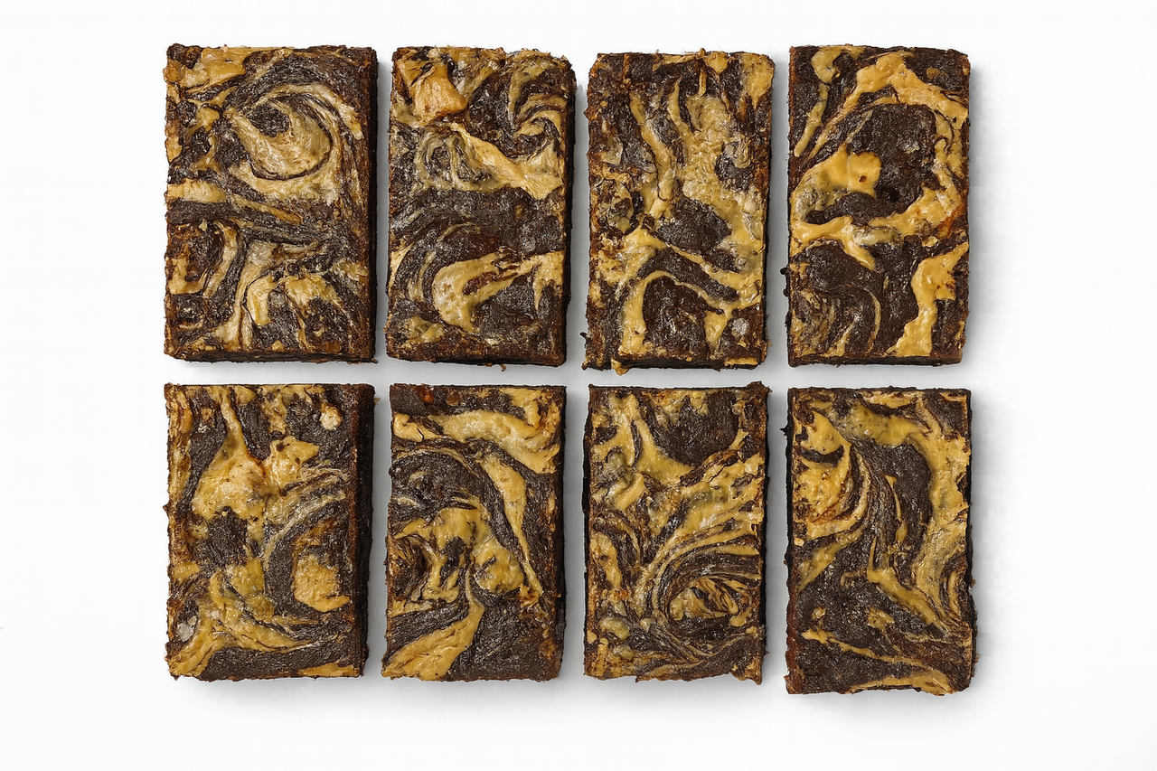 Tahini and Walnut Dark Chocolate Brownies [Flourless]