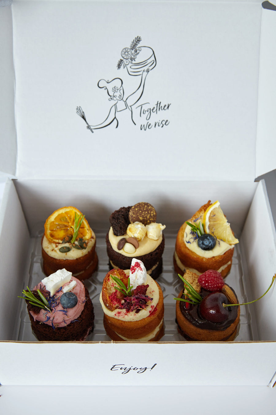 The Variety Mini Cake Selection Box | LUMINARYBAKERY.COM – Luminary Bakery