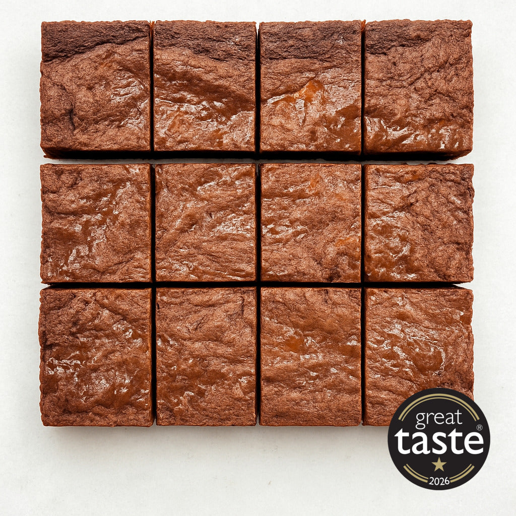 [Bitesize] Salted Caramel Brownies [Flourless]