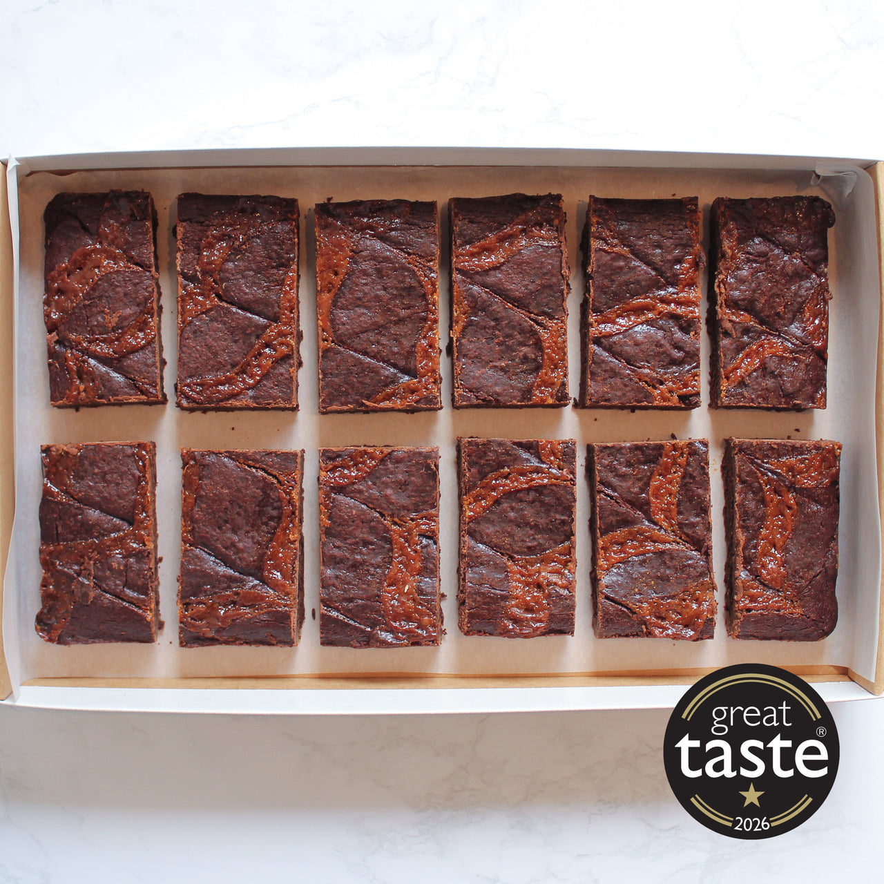 Salted Caramel Letterbox Brownies Subscription [Flourless]